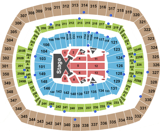 MetLife Stadium Seating Chart concert