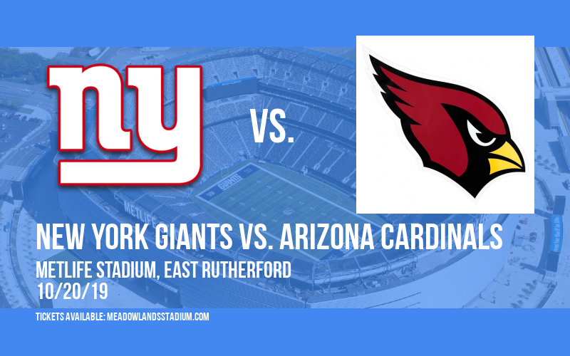 New York Giants vs. Arizona Cardinals at MetLife Stadium tickets New York Giants vs. Arizona Cardinals at MetLife Stadium
