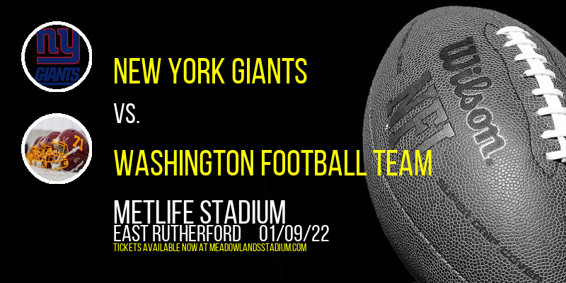 New York Giants vs. Washington Football Team at MetLife Stadium tickets New York Giants vs. Washington Football Team at MetLife Stadium
